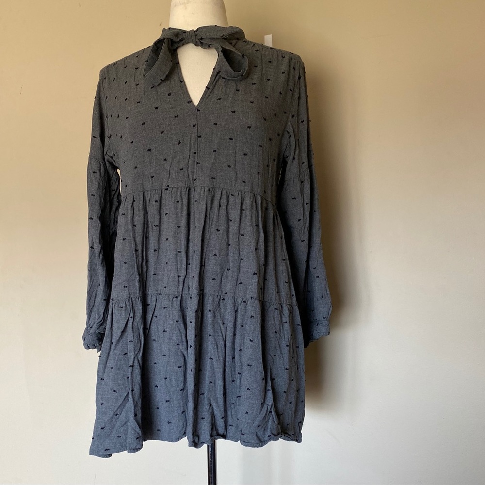 Zara Grey Polka Dot Dress